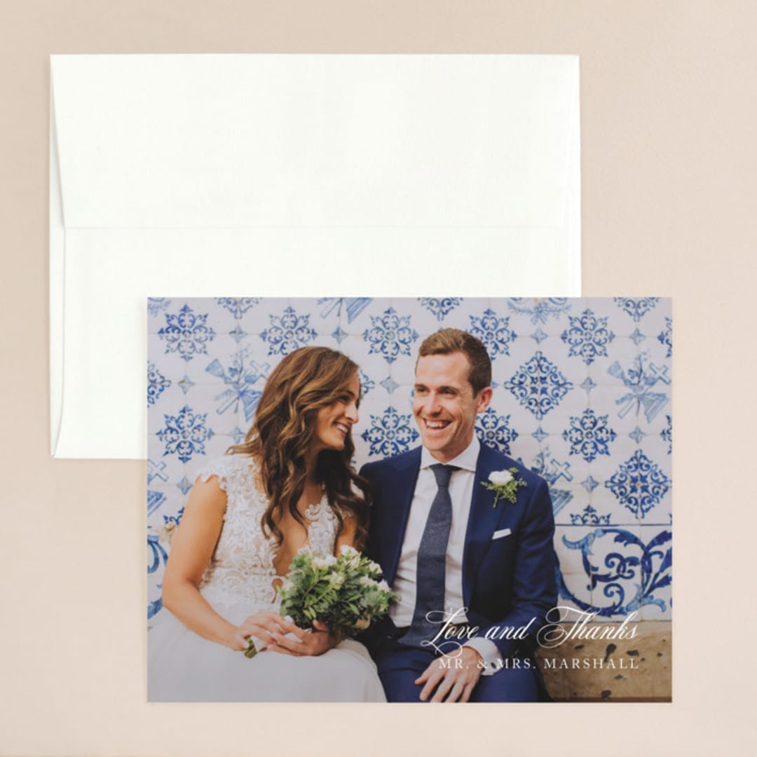 "Batikka" - Wedding Thank You Cards in Cream by Paper Raven Co. - Front