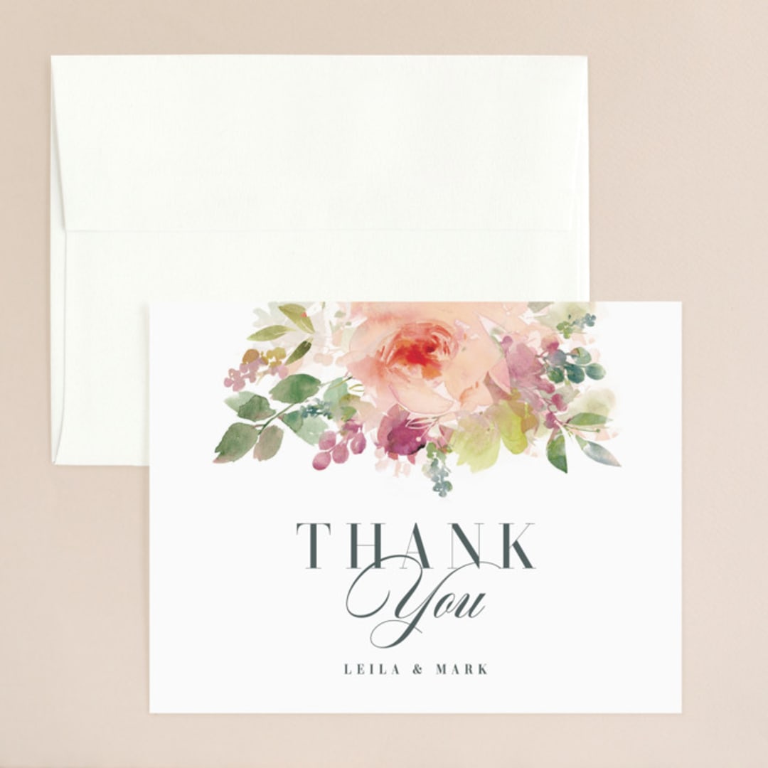 "Garden Beauties" - Wedding Thank You Cards in Bright by Lori Wemple - Front