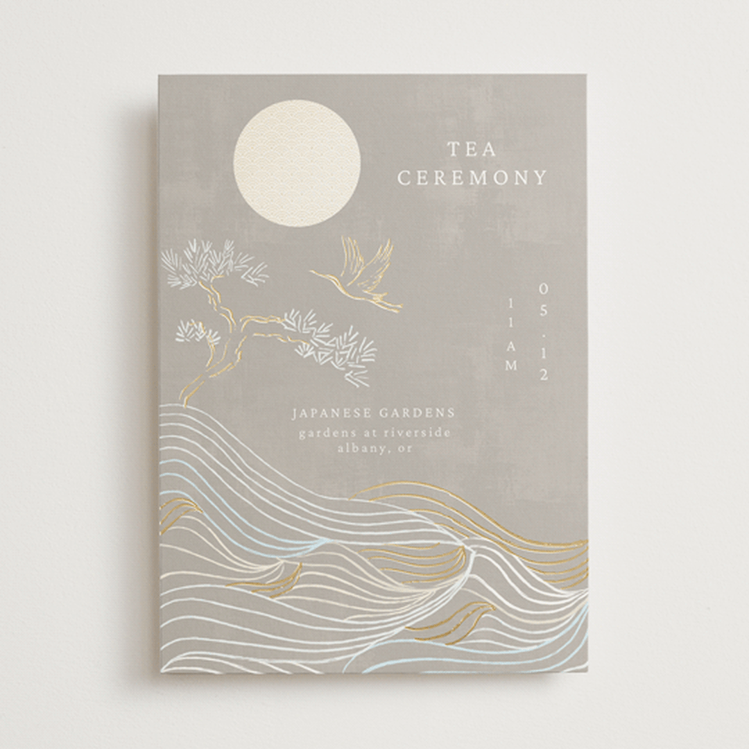 "Asahi" - Tea Ceremony Invitations in Ash by Jelena Vuletic - Front