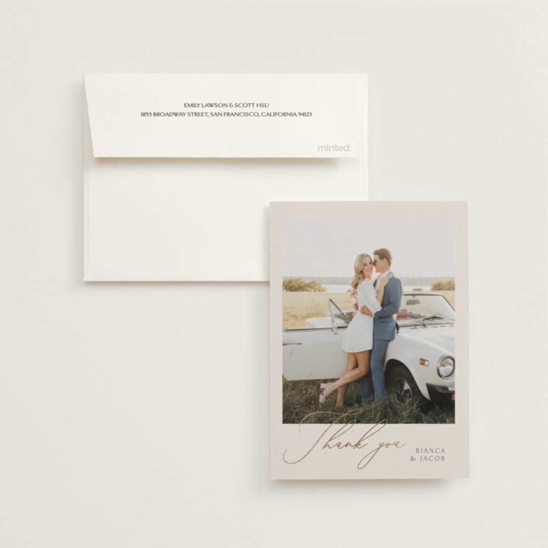 "Eloquent" - Wedding Thank You Cards in Ivory by Angela Thompson - Front