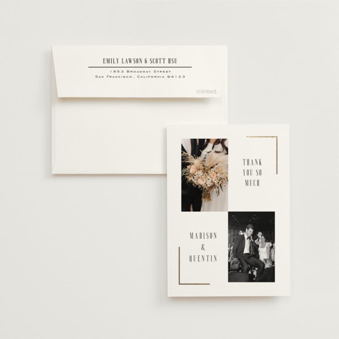 "Documentary" - Wedding Thank You Cards in Lily by Heather Schertzer - Front
