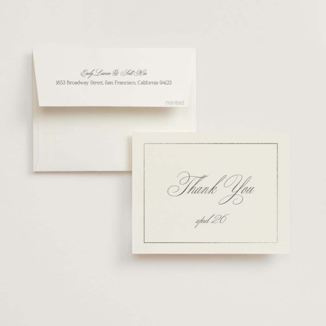"toulomotiri" - Wedding Thank You Cards in Sugar by chocomocacino - Front