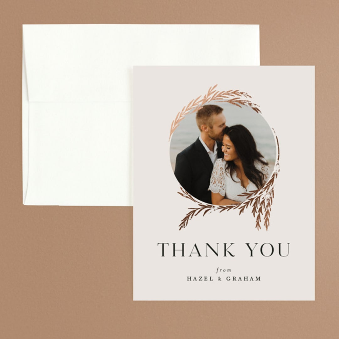 "Locket" - Wedding Thank You Cards in Pearl by Erin L. Wilson - Front