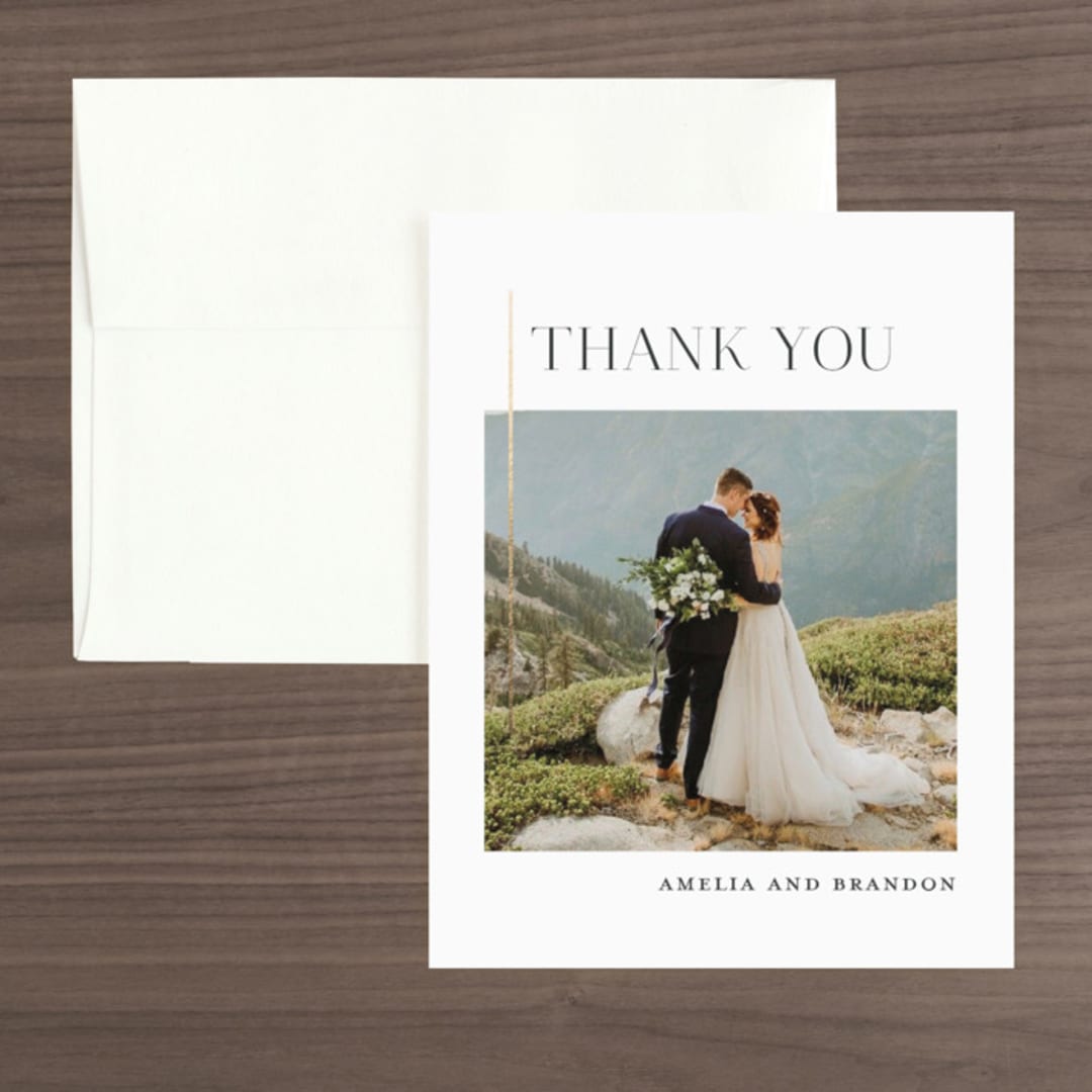 "Elegant Flourish" - Wedding Thank You Cards in Sugar by Jessica Williams - Front