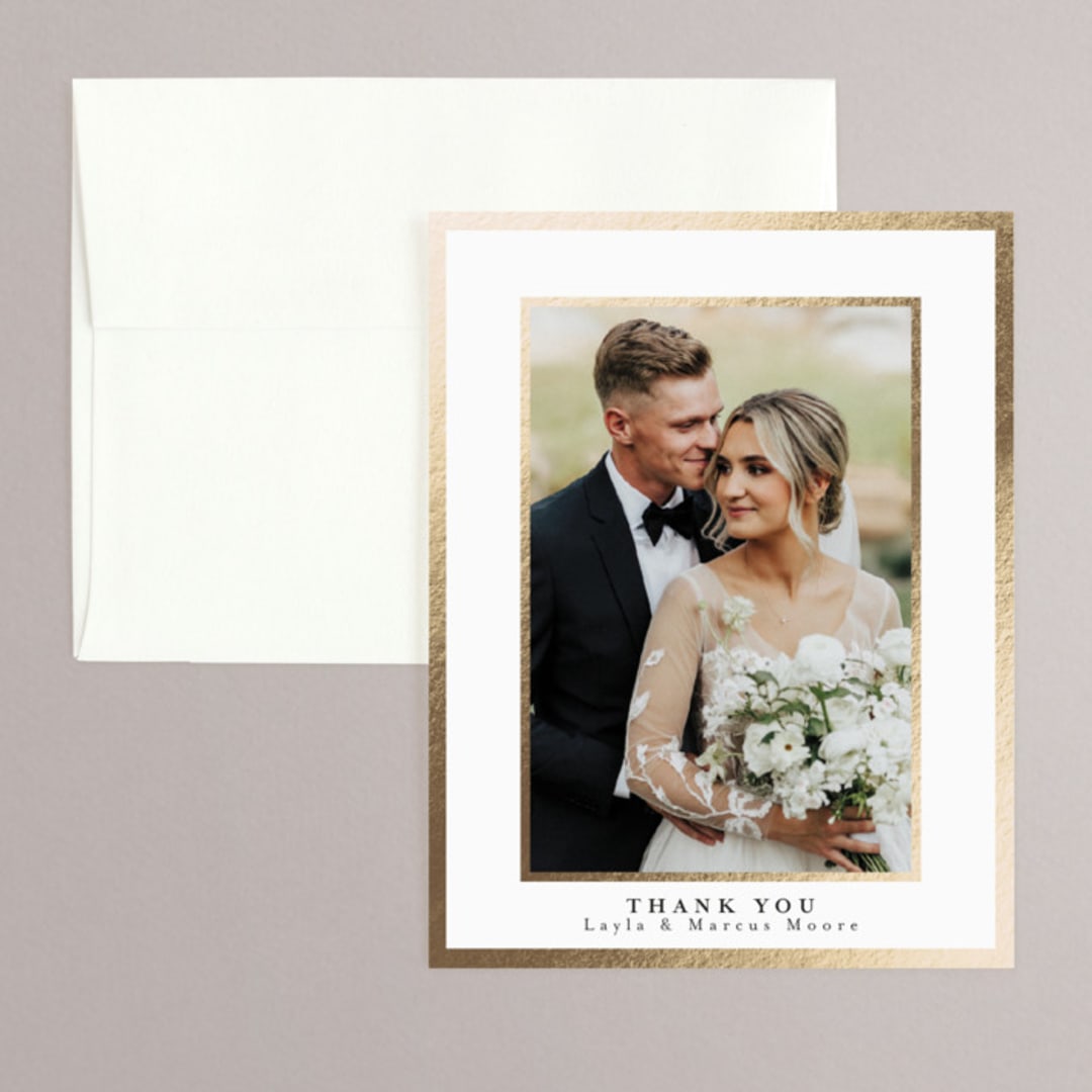 "Classic Love" - Wedding Thank You Cards in Vanilla by Susan Moyal - Front