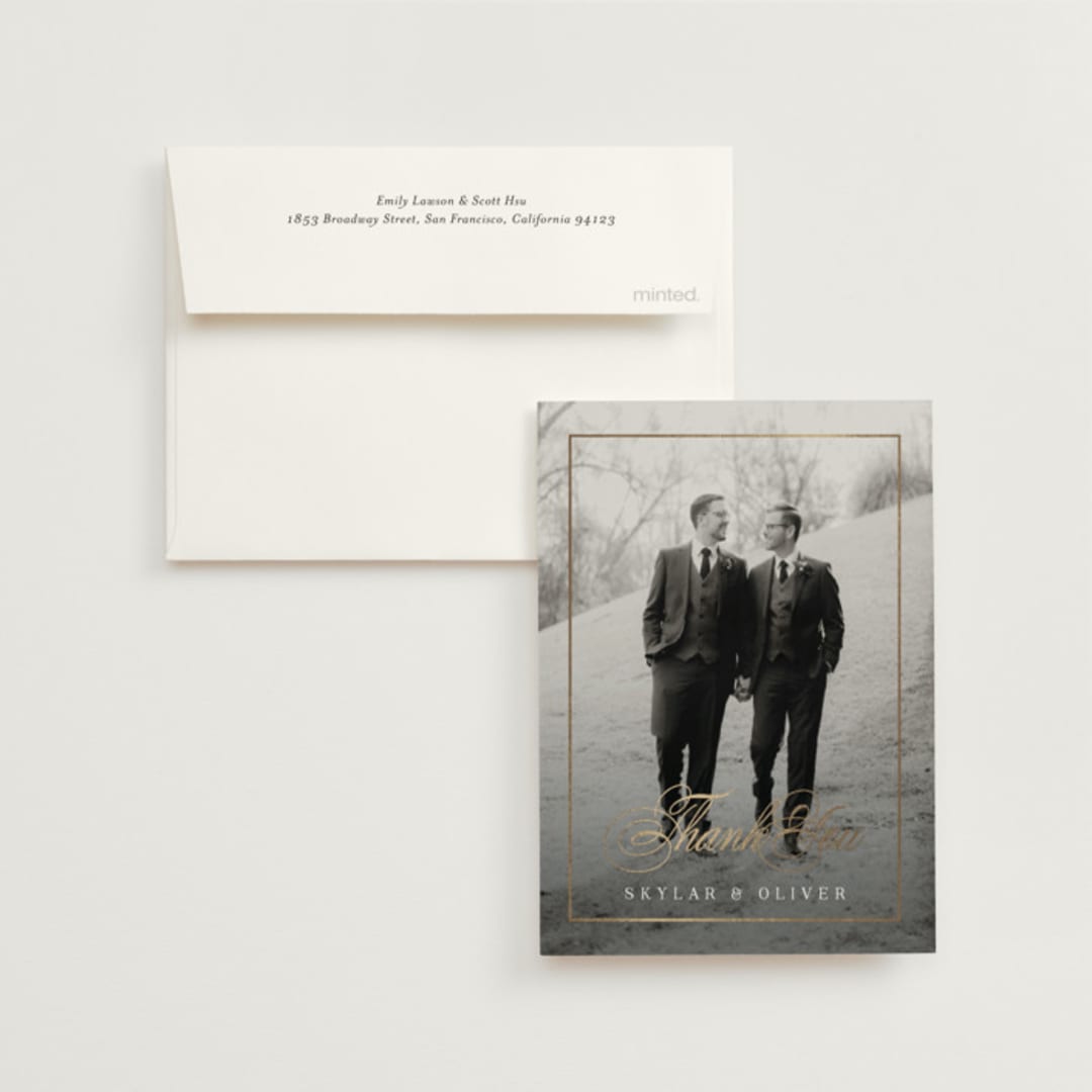 "Bianca" - Wedding Thank You Cards in Sugar by Jessica Williams - Front