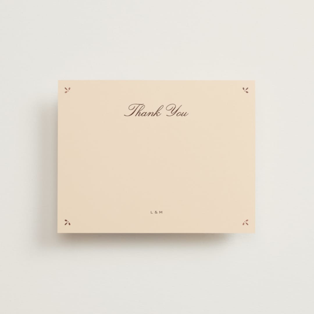 "Sweet Fancy" - Wedding Thank You Cards in Coco by Ani Somi - Front