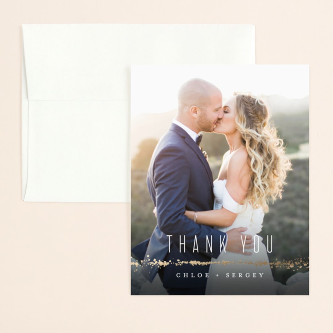 "Painted Desert" - Wedding Thank You Cards in Sandstone by Hooray Creative - Front