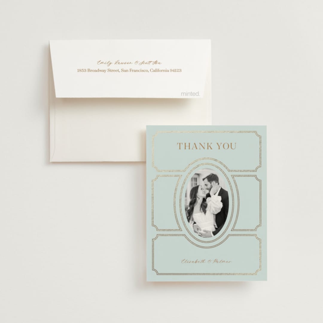 "Castle" - Wedding Thank You Cards in Hummingbird by Claudia Orengo - Front