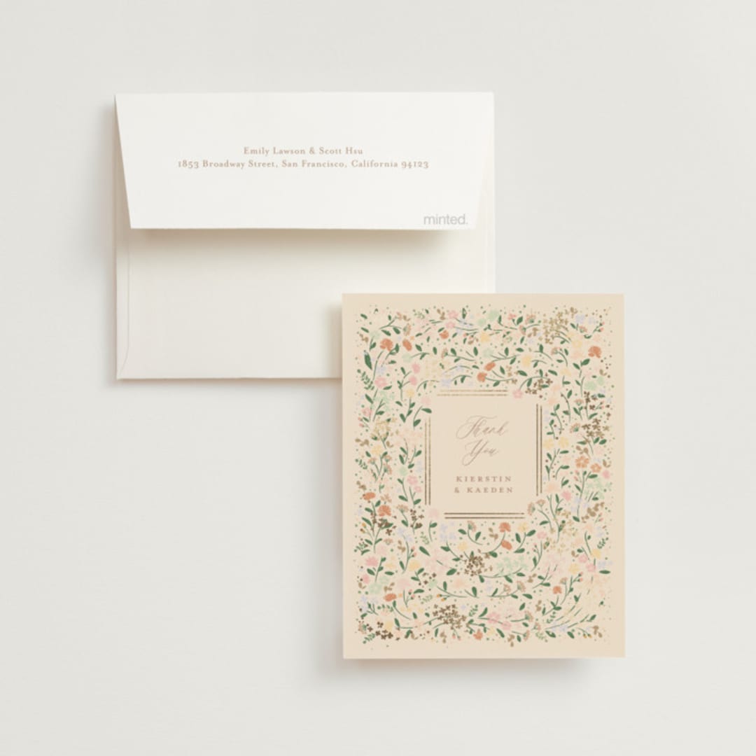 "Esther's garden" - Wedding Thank You Cards in Ivory by Jennifer Wick - Front