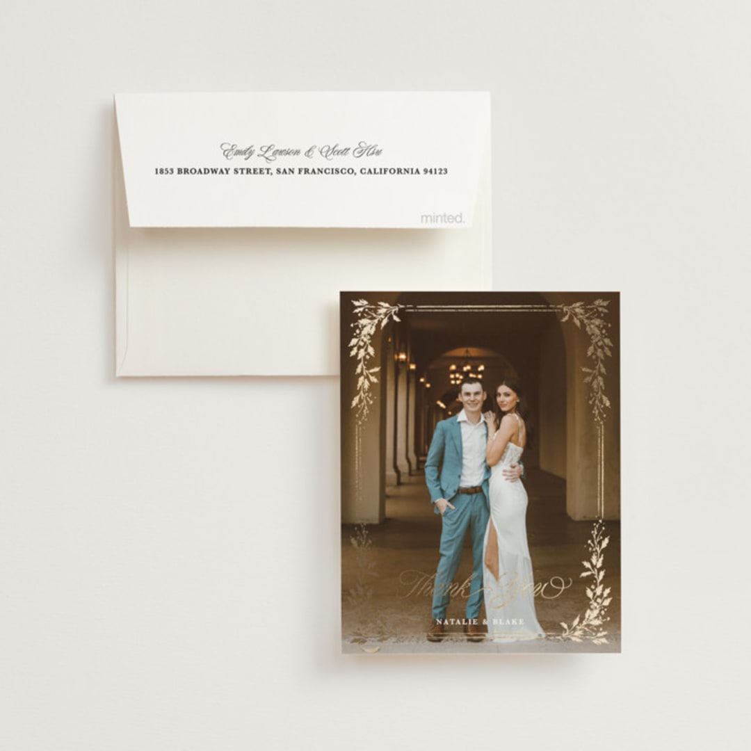 "Lake Como" - Wedding Thank You Cards in Diamond by Kate Ahn - Front