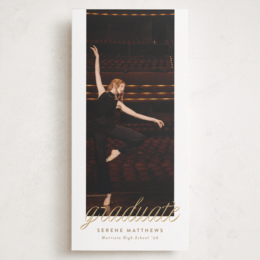 "reach" - Graduation Announcements in Coffee by Becky Nimoy - Front