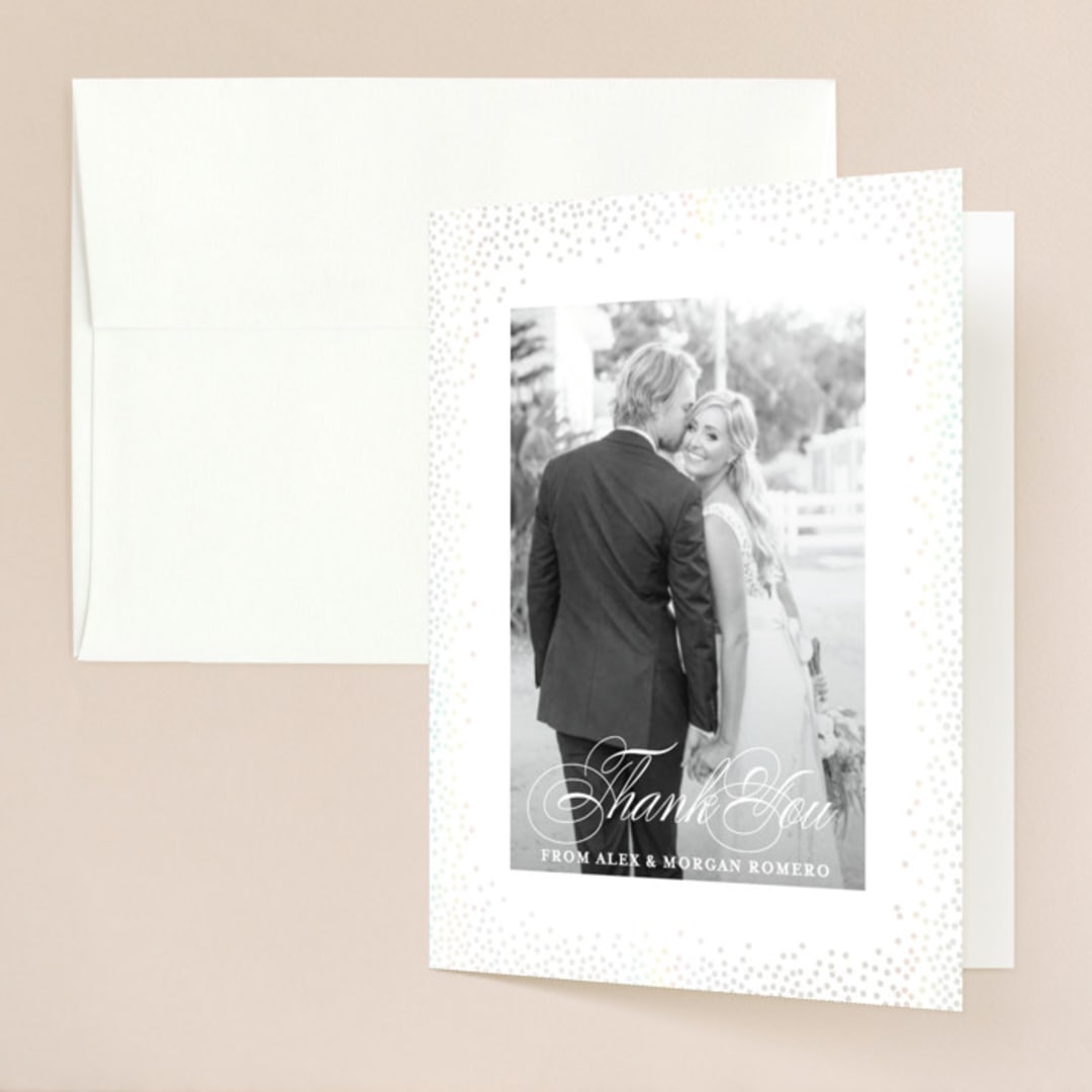 "Promise" - Gloss-Press® Thank You Cards in Snow by Design Lotus - Front