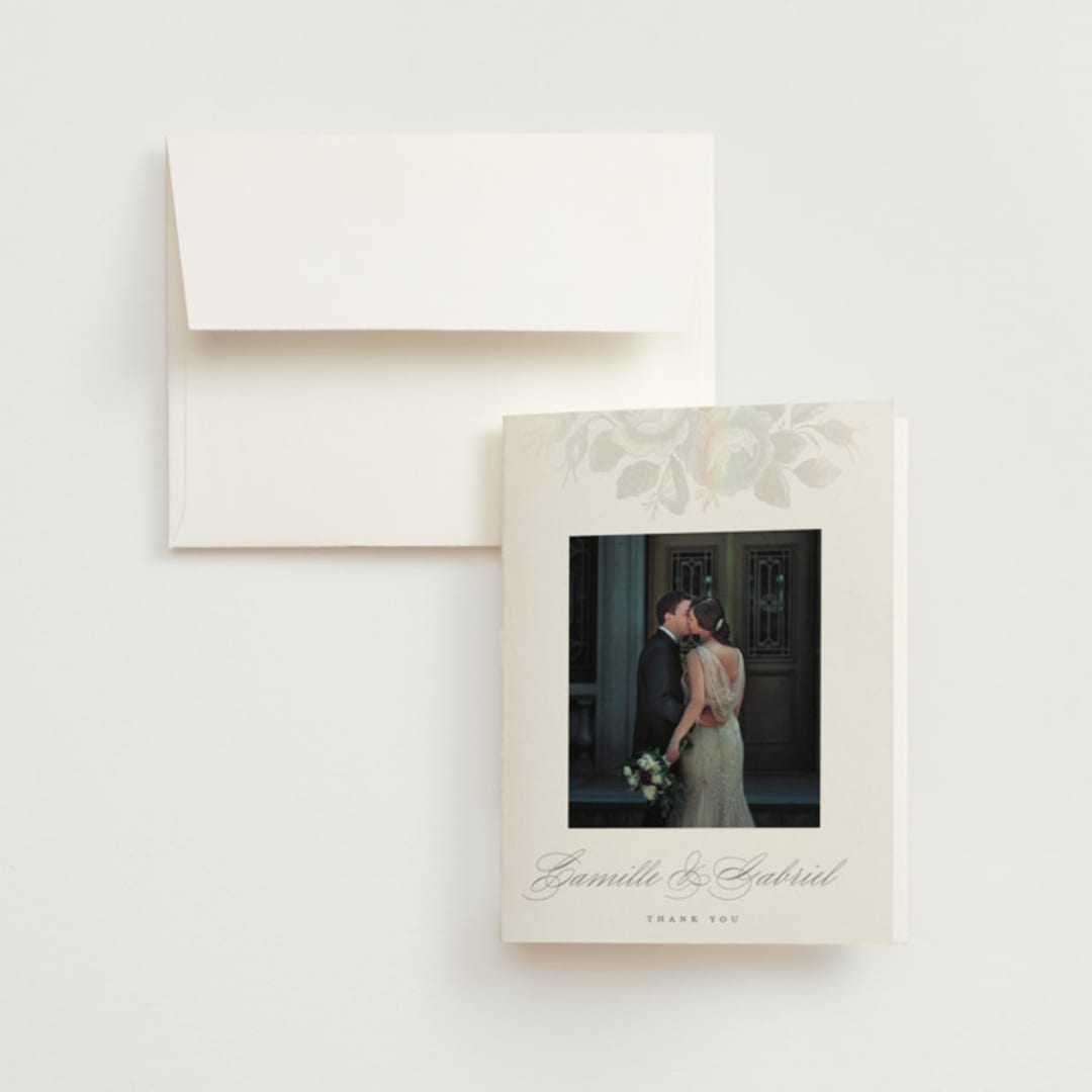 "Idyllic" - Gloss-Press® Thank You Cards in The Pearl by Design Lotus - Front