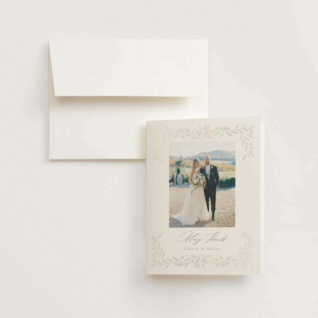 "Clarity" - Gloss-Press® Thank You Cards in Cloud by Ana Sharpe - Front