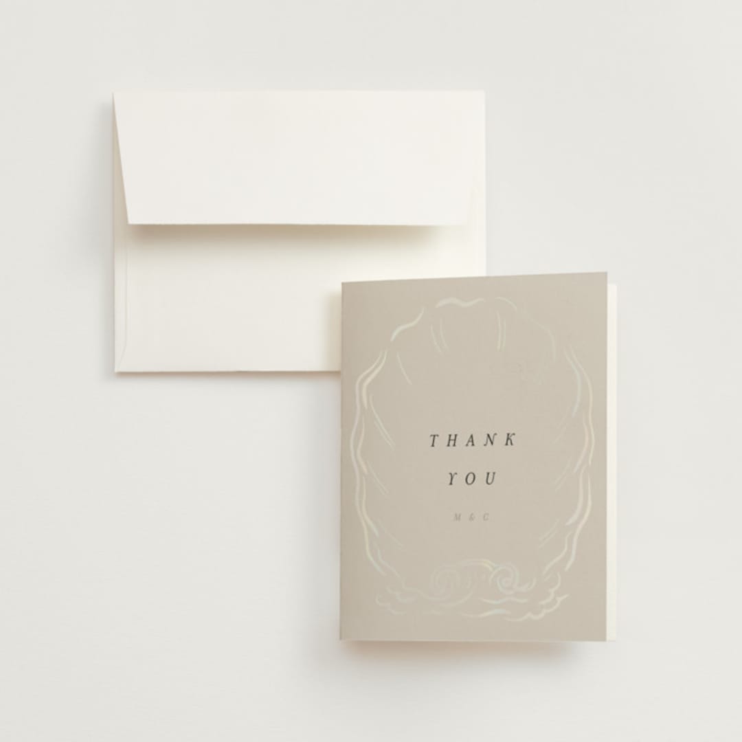 "Kumamoto" - Gloss-Press® Thank You Cards in Pearl by Ani Somi - Front