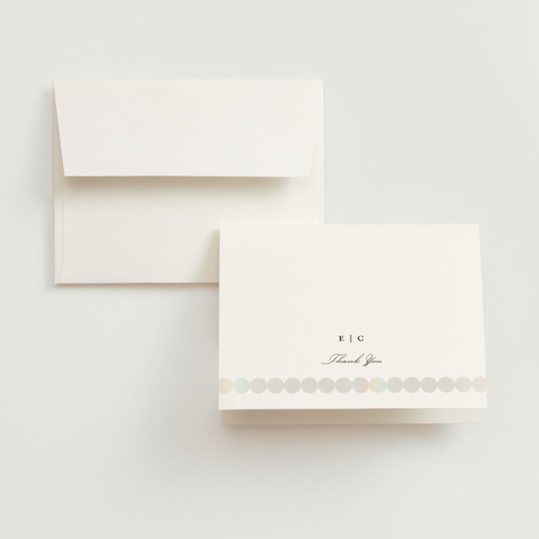 "Pearls" - Gloss-Press® Thank You Cards in Silk by mo kelley - Front