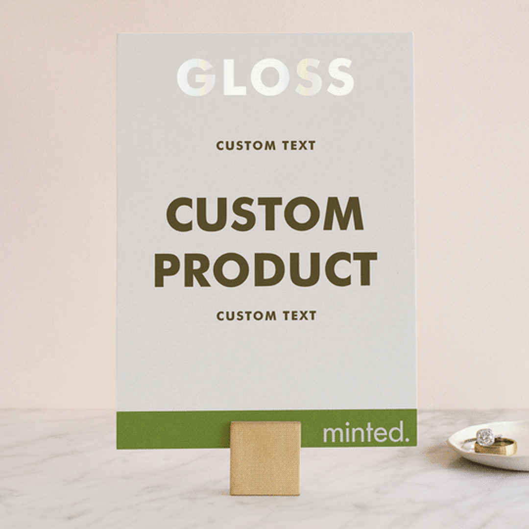 "Landscape" - Gloss-Press® Table Numbers in Iridescent Pearl by Minted - Front