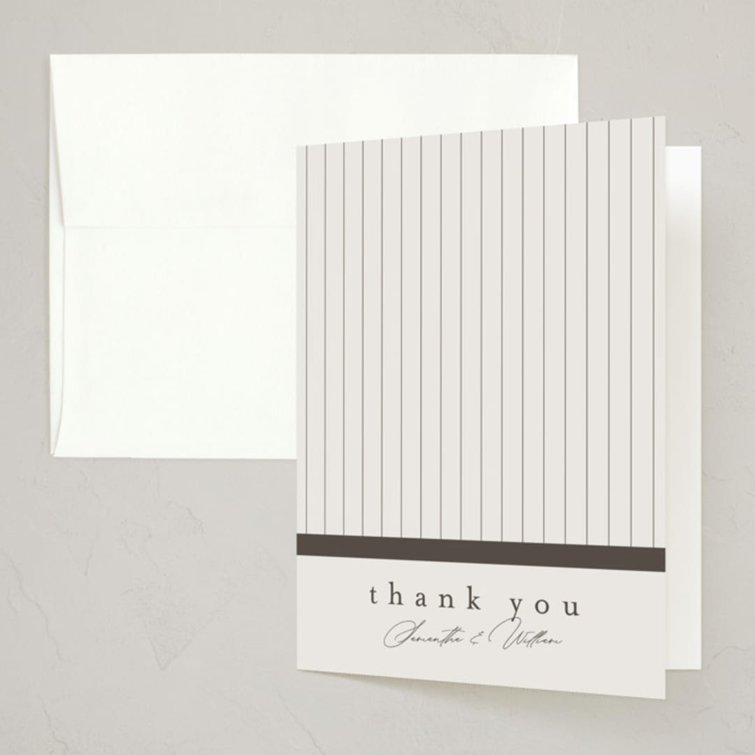 "Surround" - Party Thank You Cards in Sand by Nicole Walsh - Front