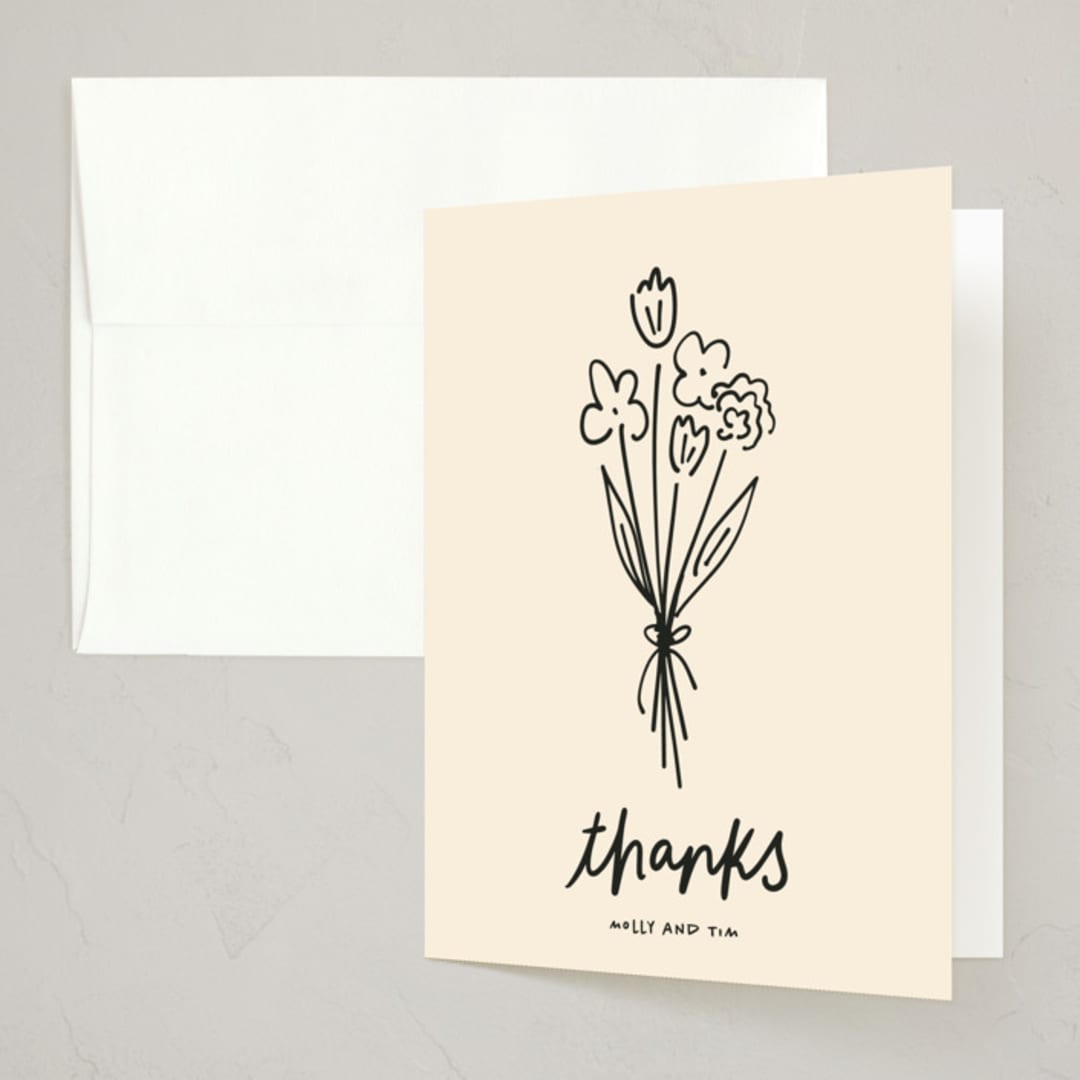 "All grown up" - Party Thank You Cards in Classic by Inkblot Design - Front