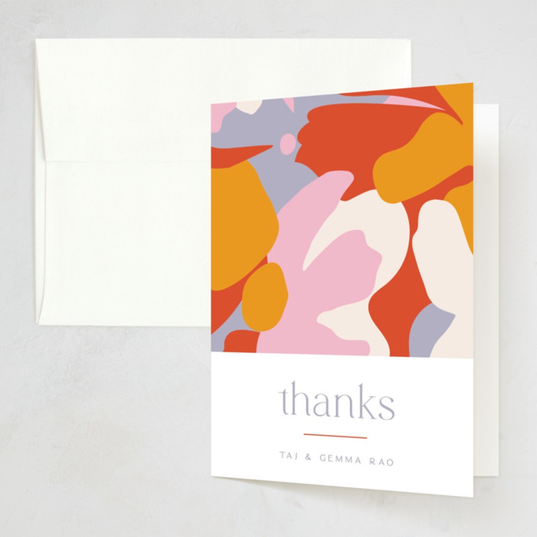 "efflorescent" - Party Thank You Cards in Sunset by Olivia Raufman - Front