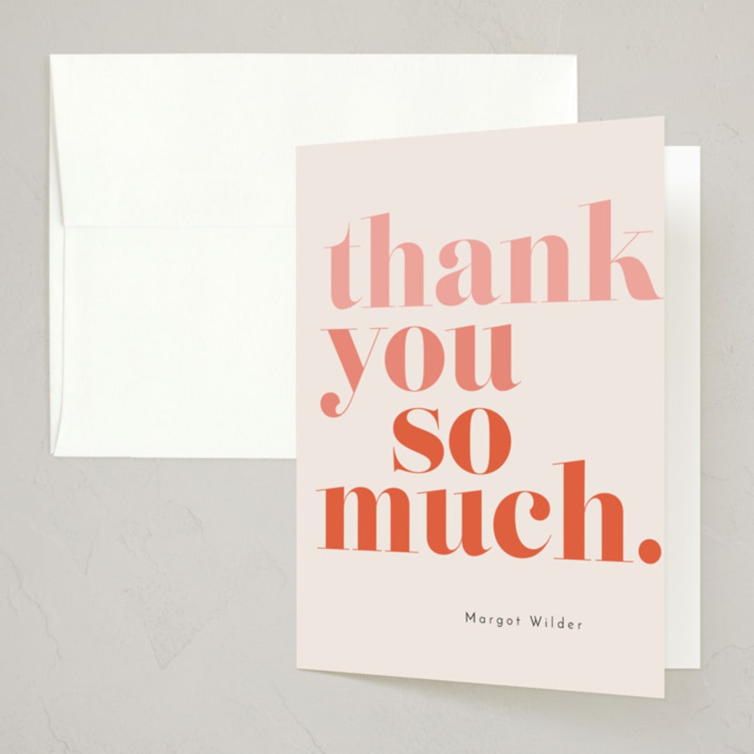 "This is 40" - Party Thank You Cards in Fruit Punch by Morgan Kendall - Front