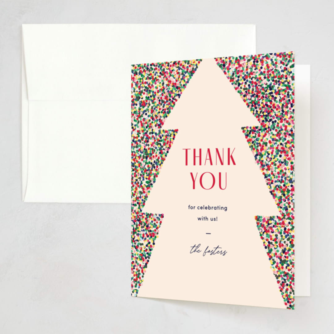 "Holiday Cheer" - Party Thank You Cards in Fruitcake by Pixel and Hank - Front