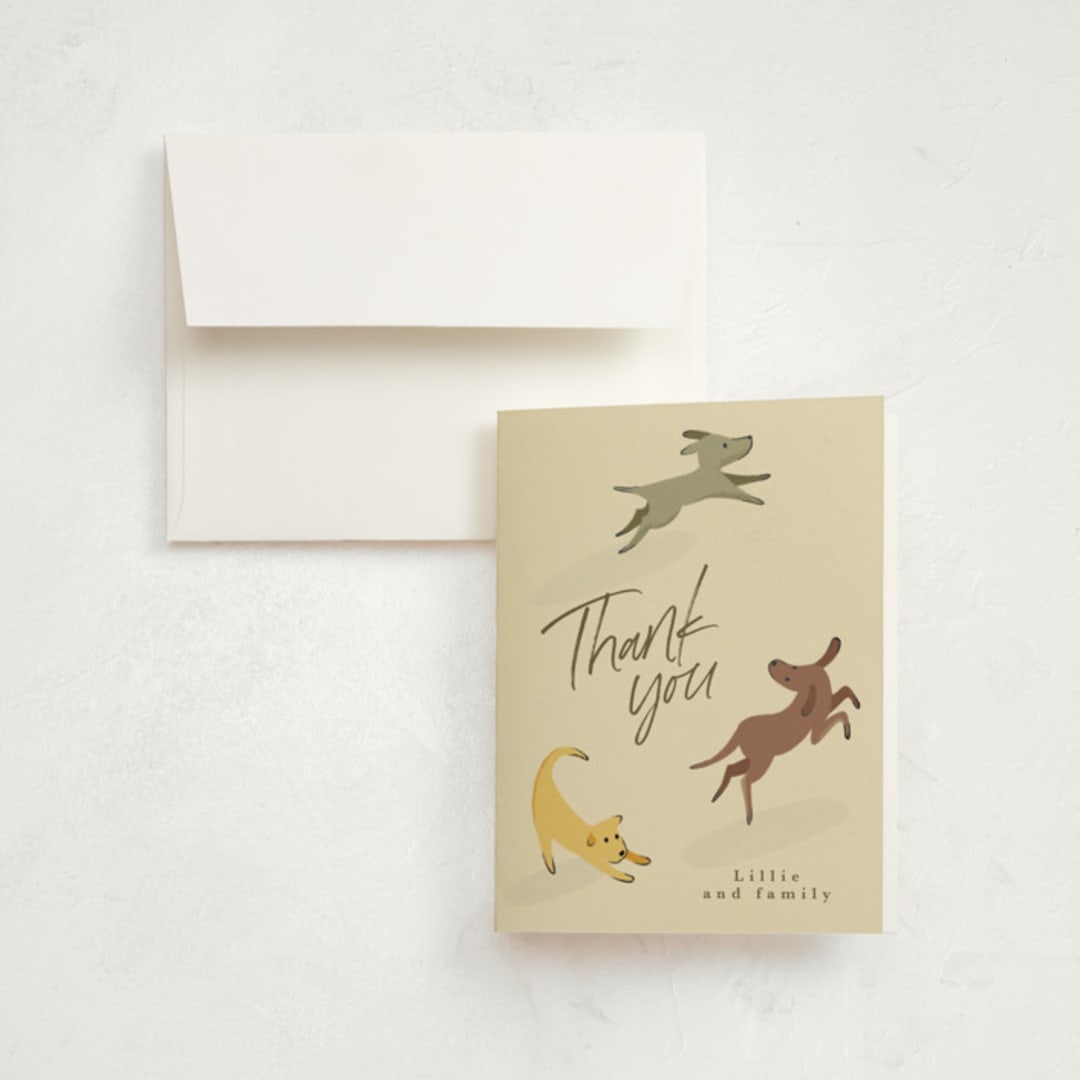 "pawty time" - Party Thank You Cards in Sunset by Dani Lugato - Front