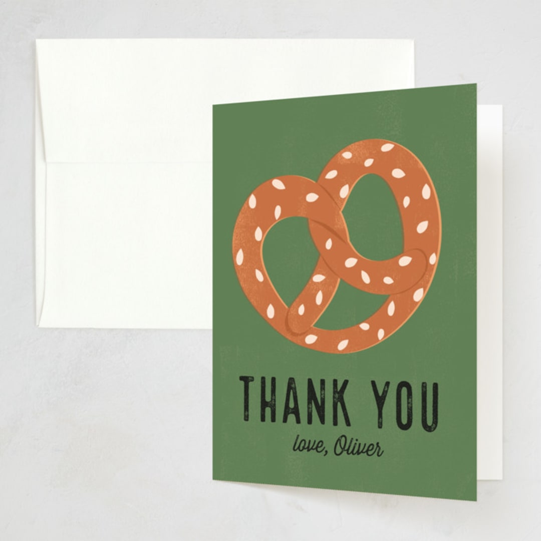 "A Party is Brewing" - Party Thank You Cards in Grass by Sherley Ferreira - Front
