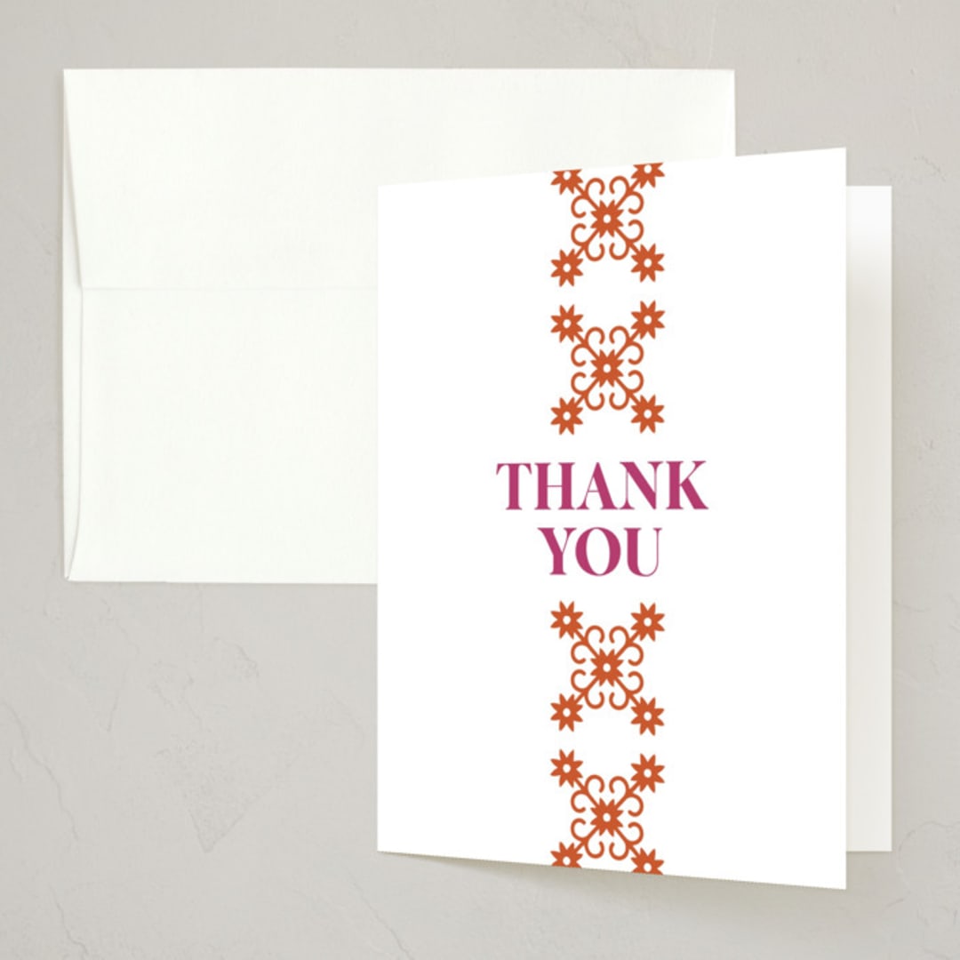 "Let's Fiesta" - Party Thank You Cards in Gumdrop by Eva Tadros - Front
