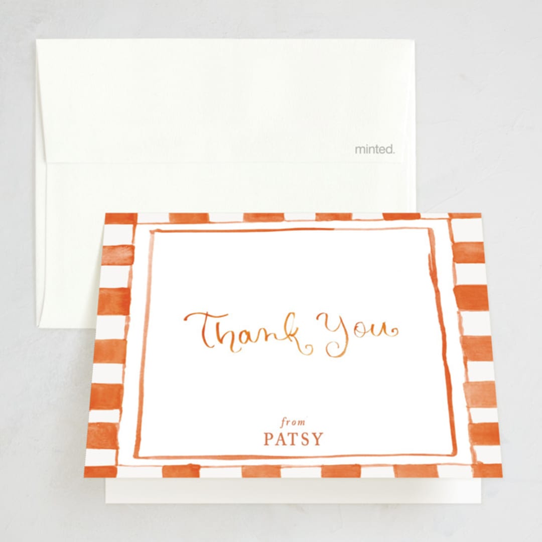 "Cin Cin Spritz" - Party Thank You Cards in Tangerine by West Foglia - Front