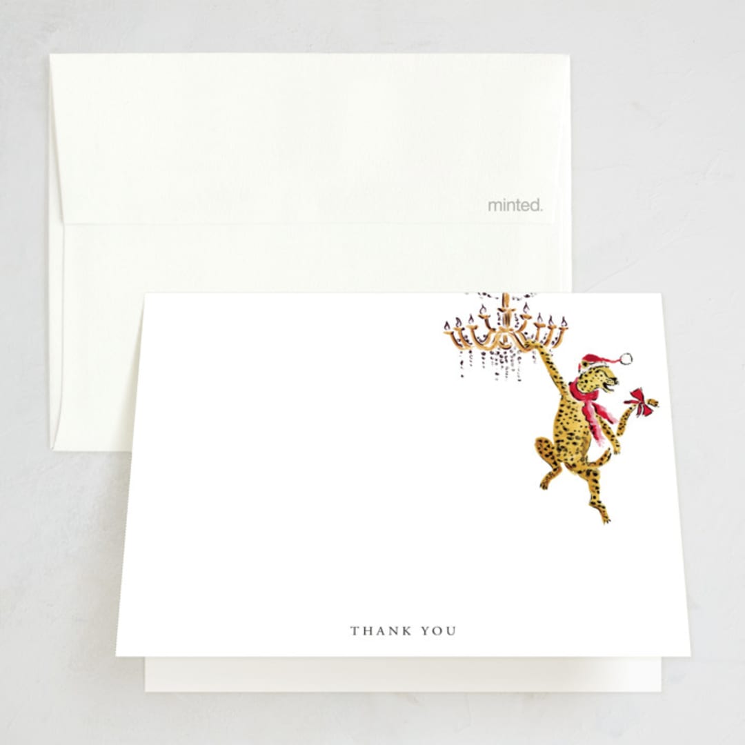 "Toasty and Tipsy" - Party Thank You Cards in Scarlet by Jill Delavan - Front
