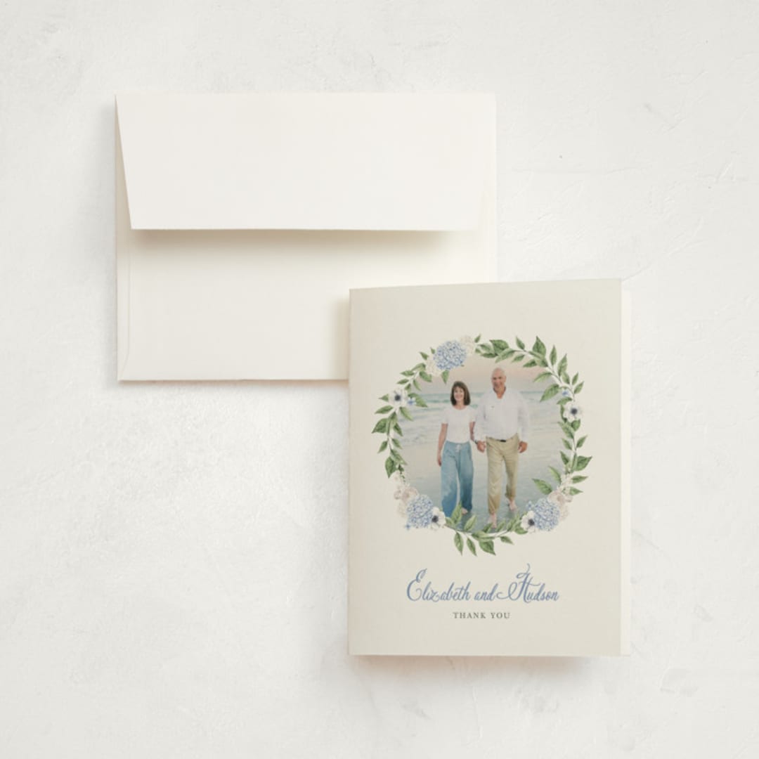 "SweetHearts" - Party Thank You Cards in Periwinkle by Design Lotus - Front