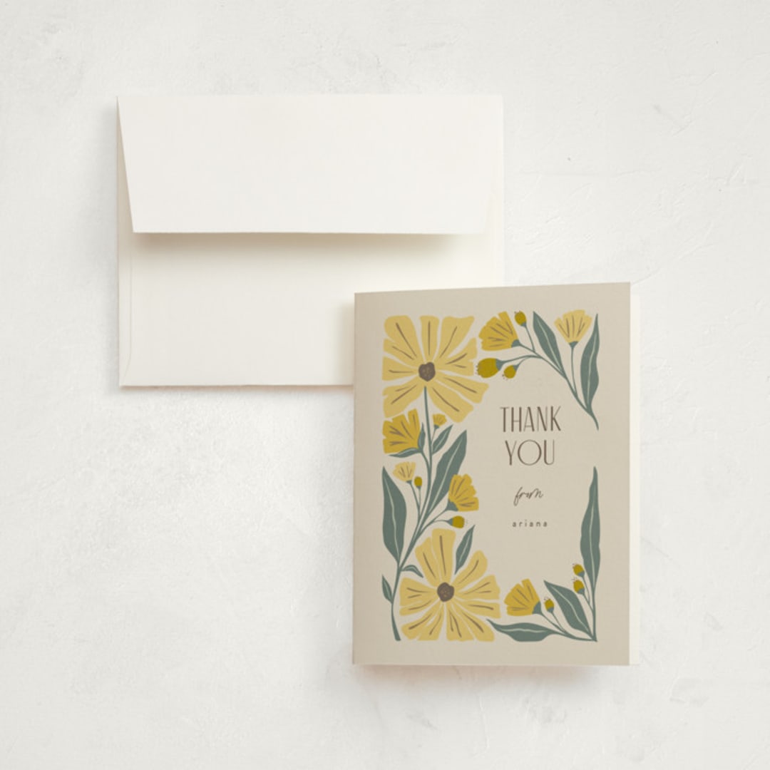 "storybook garden" - Party Thank You Cards in Buttercup by Karidy Walker - Front