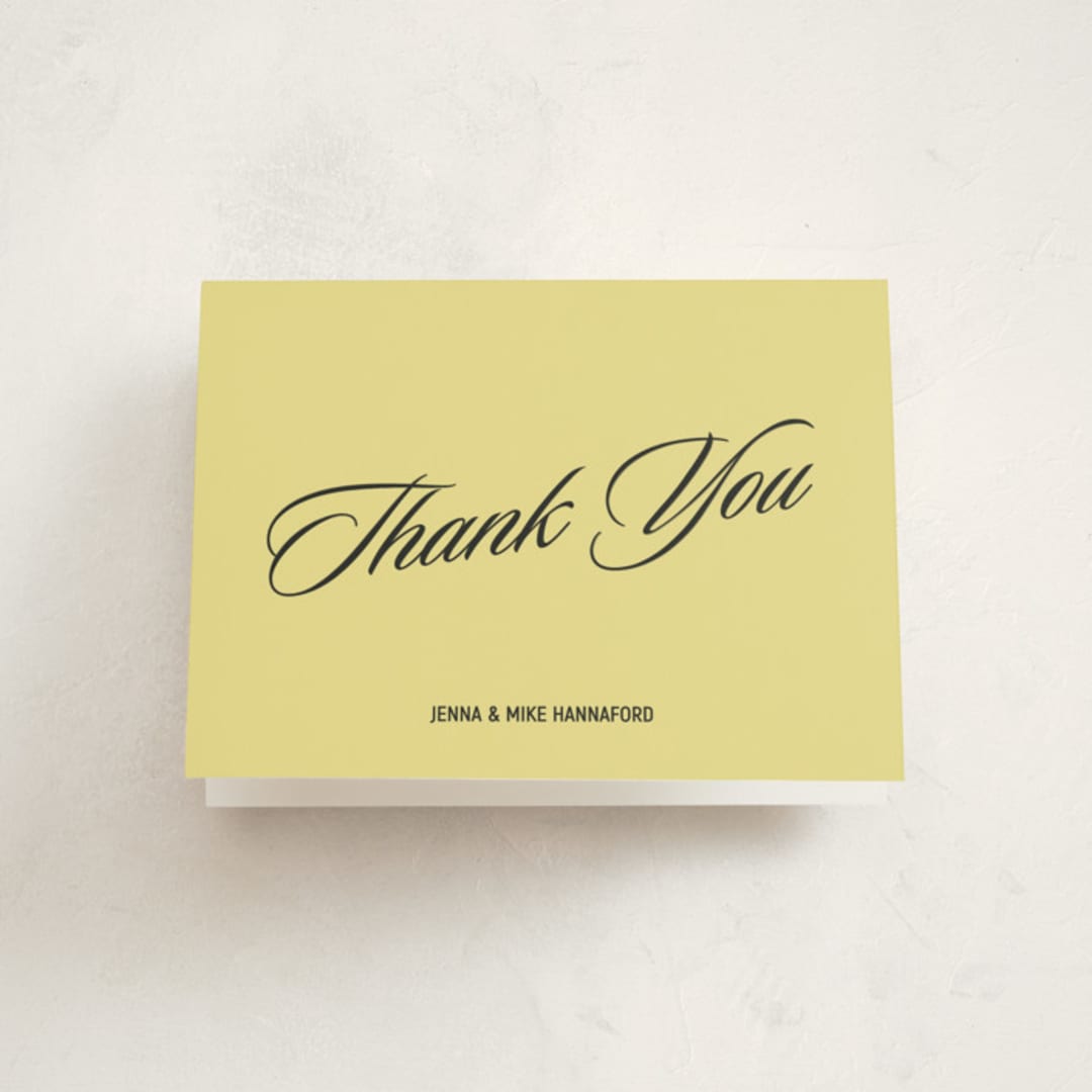 "Cocktails and Convos" - Party Thank You Cards in Butter by Inkblot Design - Front