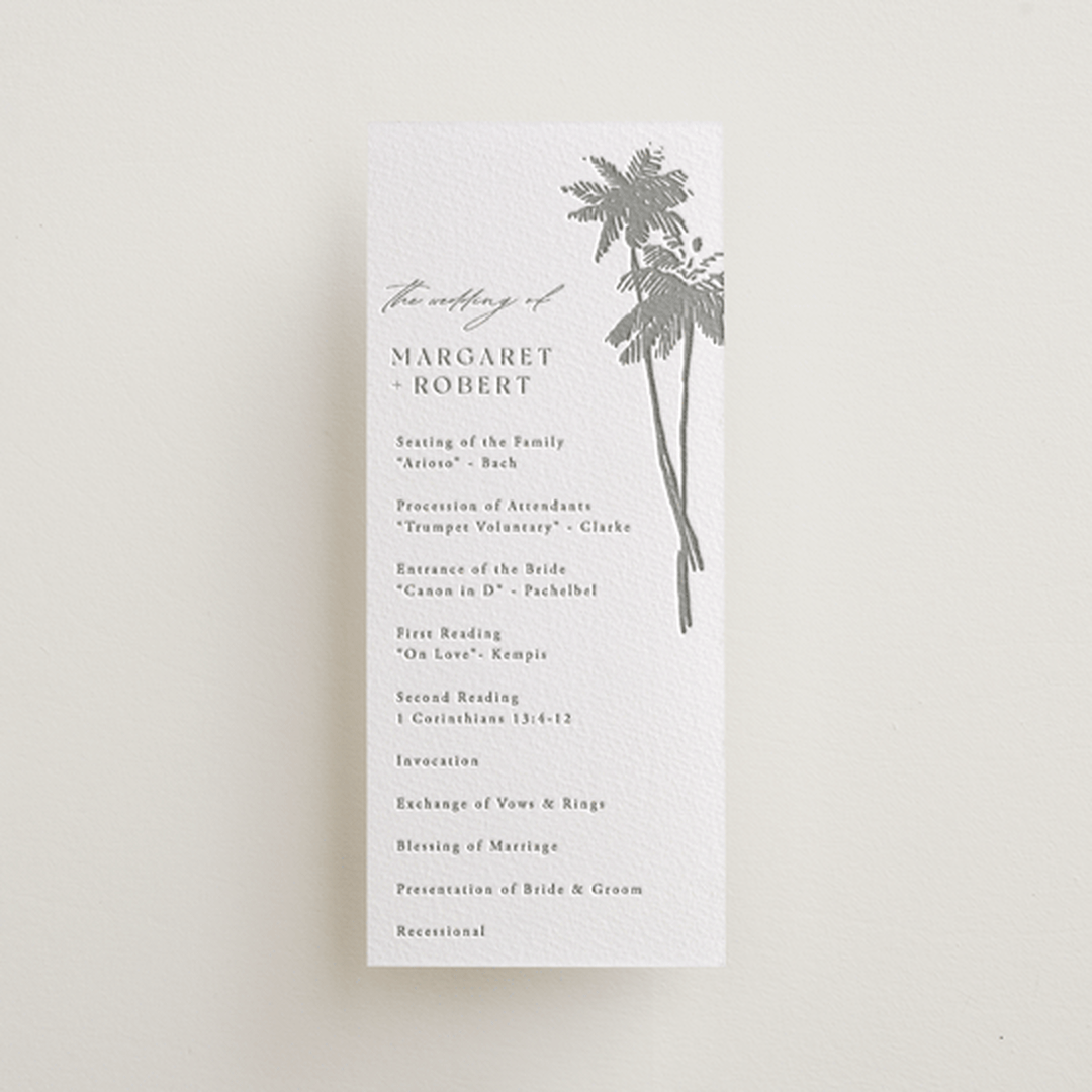 "Warm Winds" - Letterpress Long Programs in Ash by Janean Hinger - Front