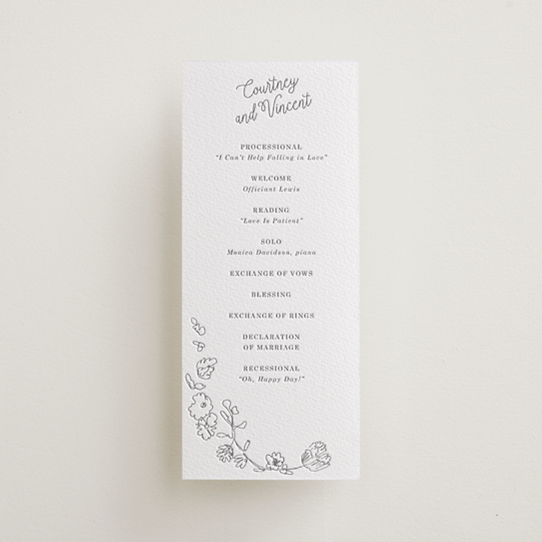 "Note" - Letterpress Long Programs in Gravel by Baumbirdy - Front