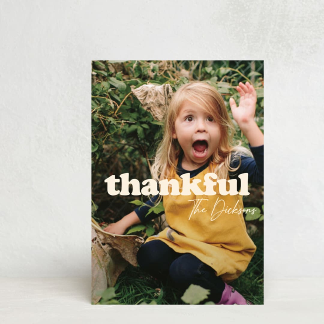 "BIG thanks" - Thanksgiving Cards in Whipped Cream by Inkblot Design - Front
