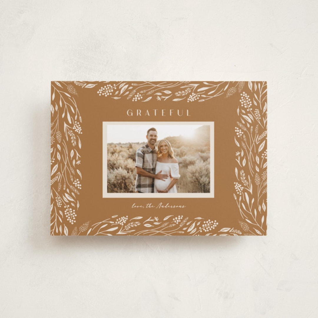 "A Season of Thanks" - Thanksgiving Cards in Acorn by Megan Alissa - Front