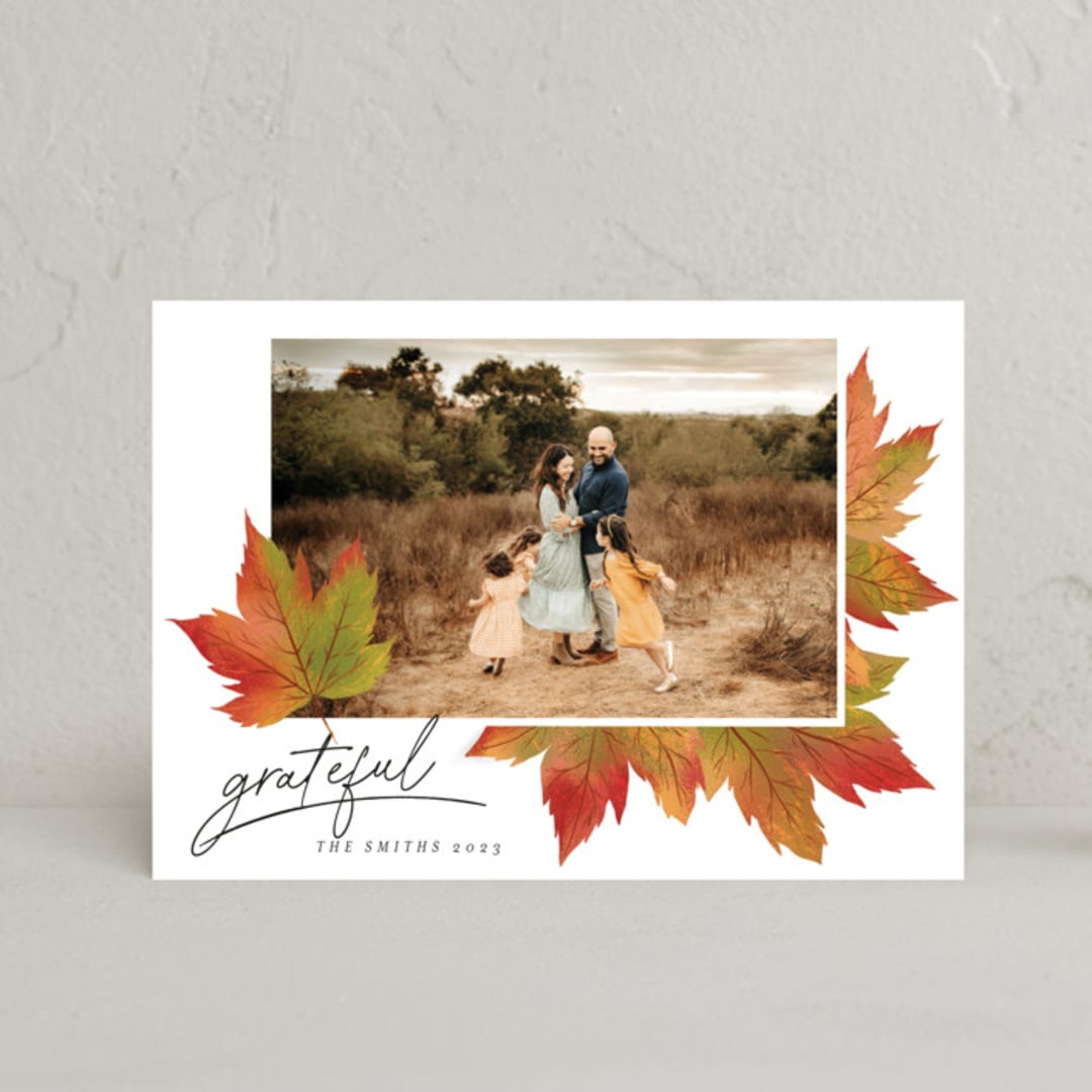 "Maple Lovers" - Thanksgiving Cards in Autumn by Grae - Front