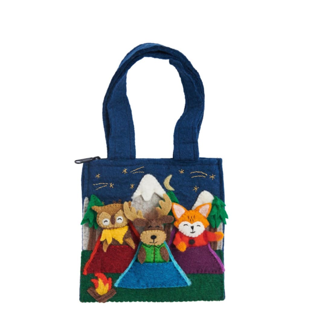 "Felt Camping Puppet Bag" - Toys in multicolor by Global Goods Partners