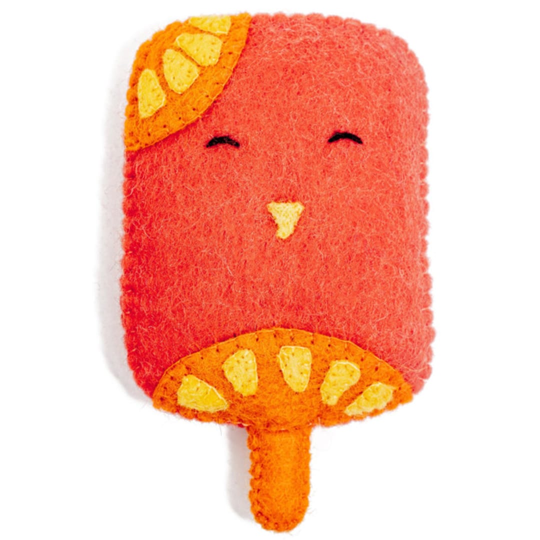 "Felt Food Toys & Picnic Basket-Orange Popsicle" - Toys in orange by Global Goods Partners