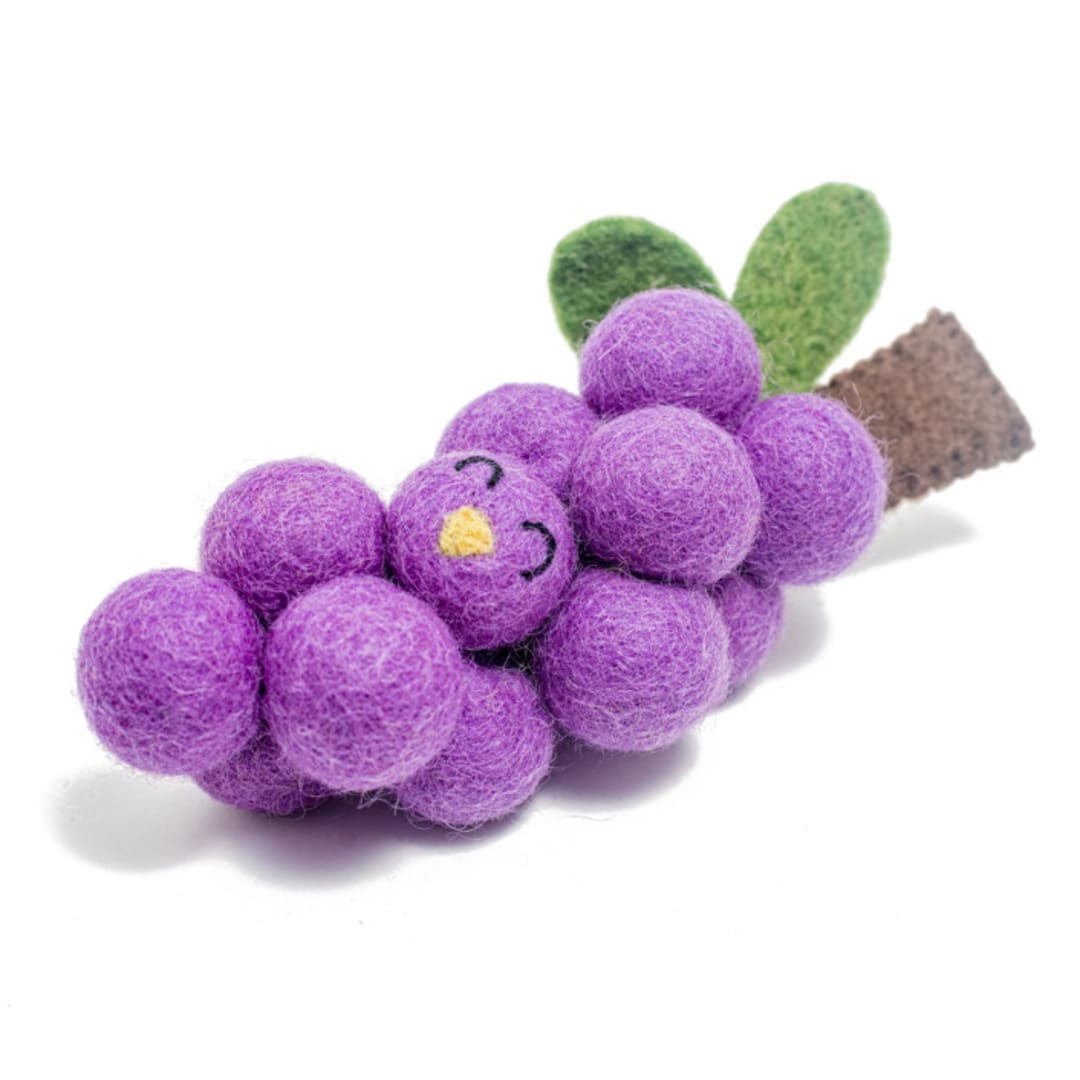 "Felt Food Toys & Picnic Basket- Grapes" - Toys in purple by Global Goods Partners