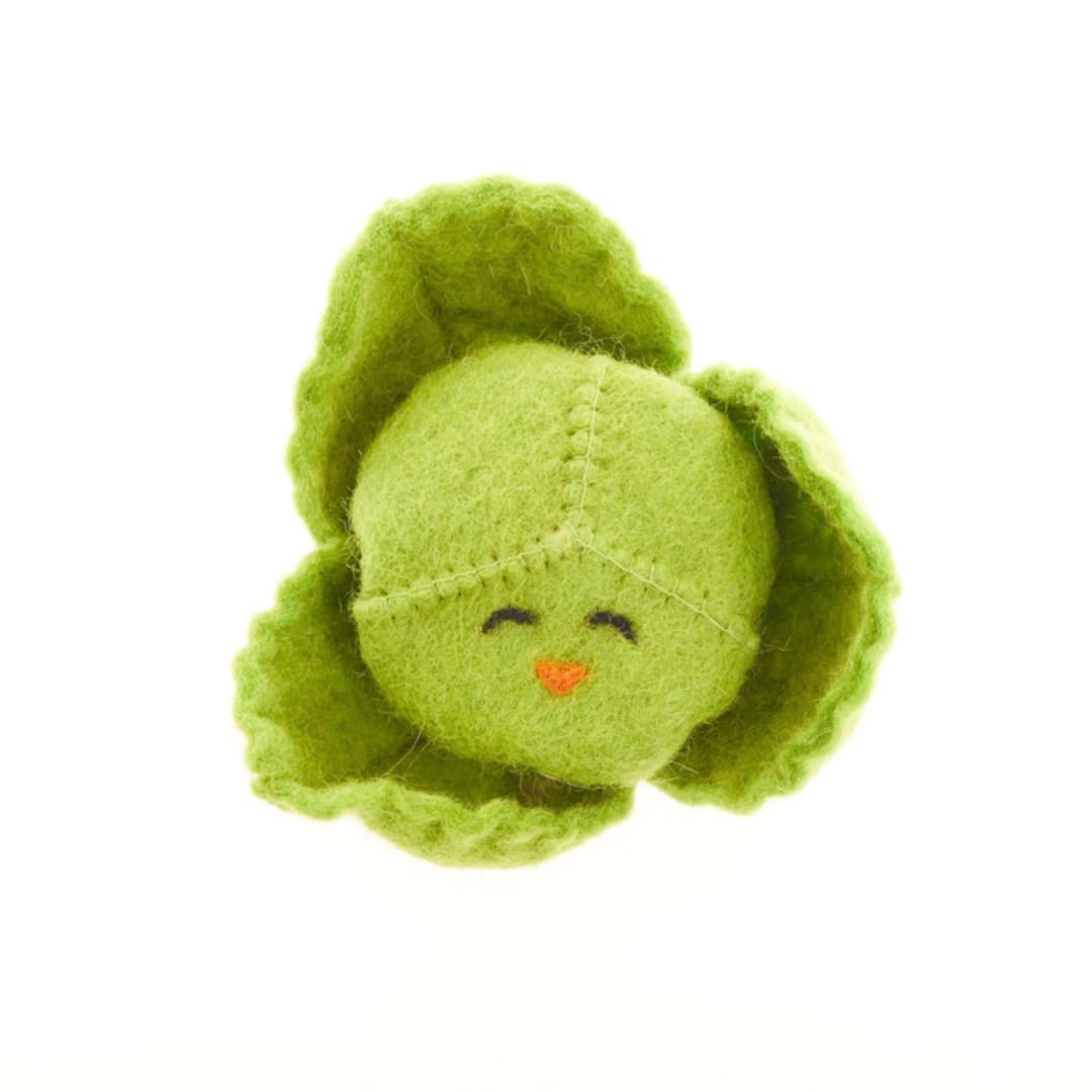 "Felt Food Toys & Picnic Basket- Cabbage" - Toys in green by Global Goods Partners