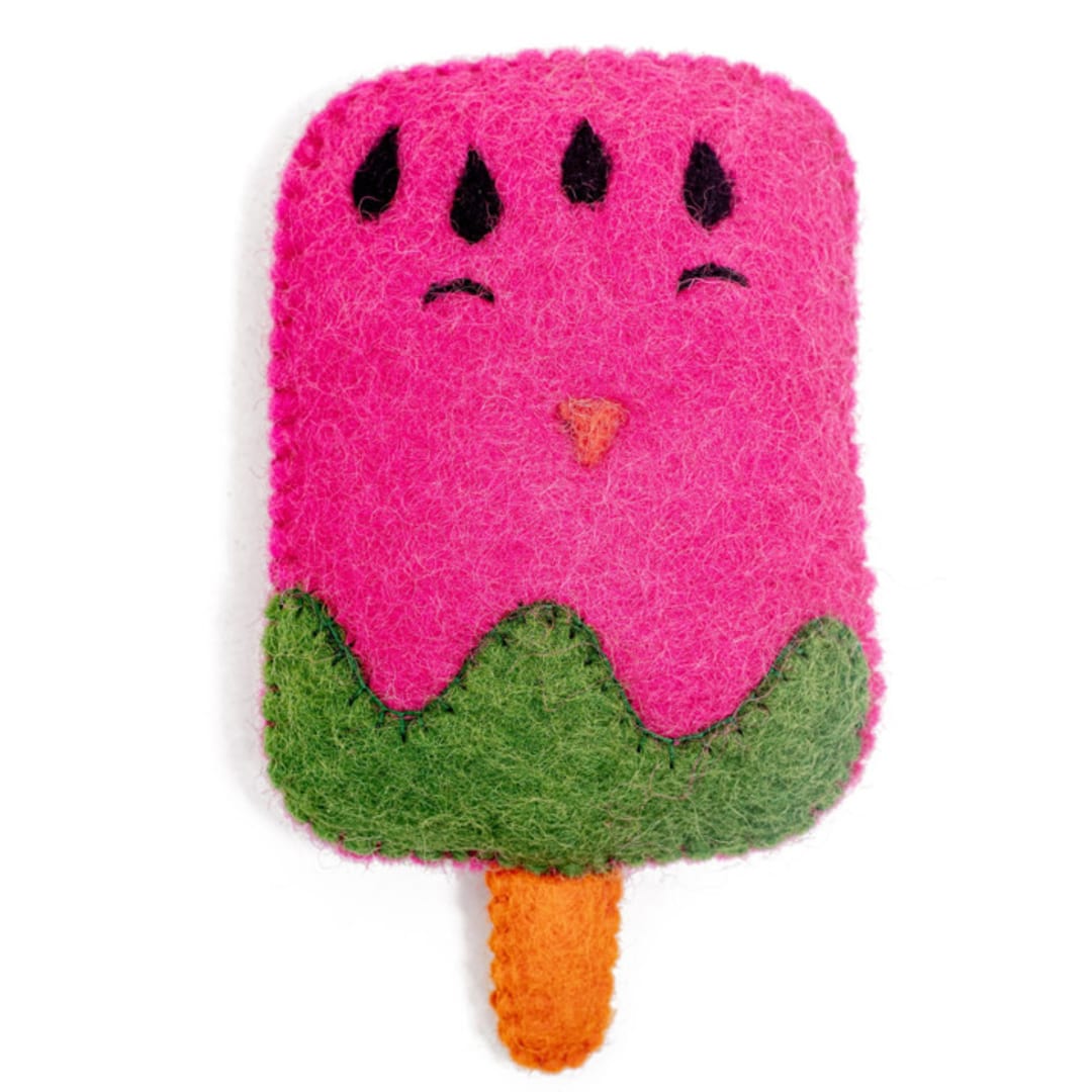 "Felt Food Toys & Picnic Basket-Watermelon Popsicle" - Toys in pink by Global Goods Partners