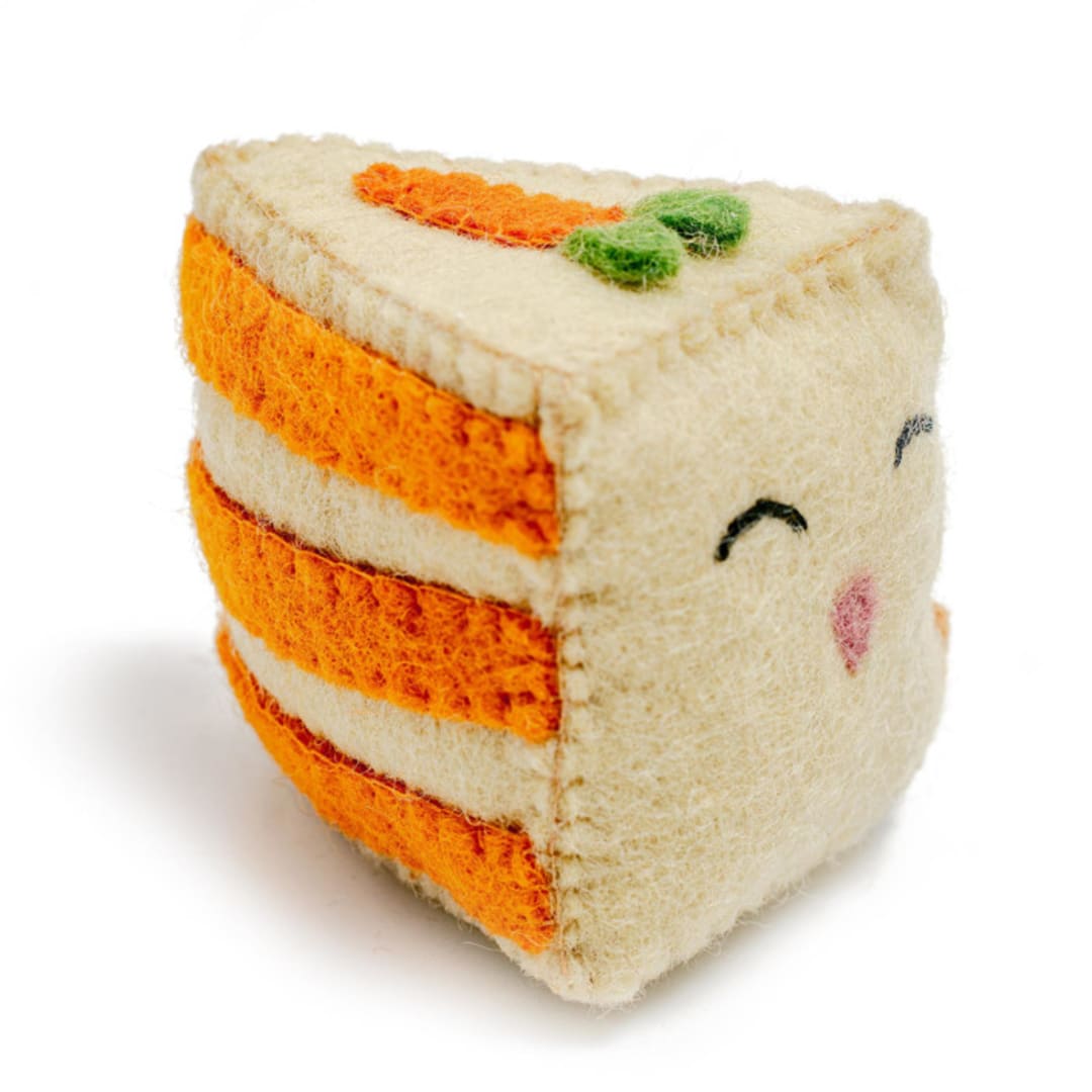 "Felt Food Toys & Picnic Basket- Carrot Cake" - Toys in multicolor by Global Goods Partners