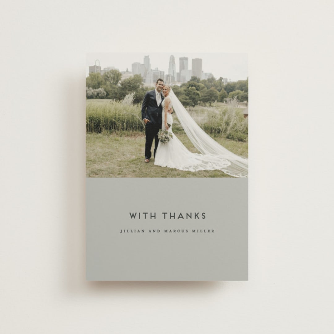 "Picturesque" - Wedding Thank You Postcards in Linen by Christie Garcia - Front