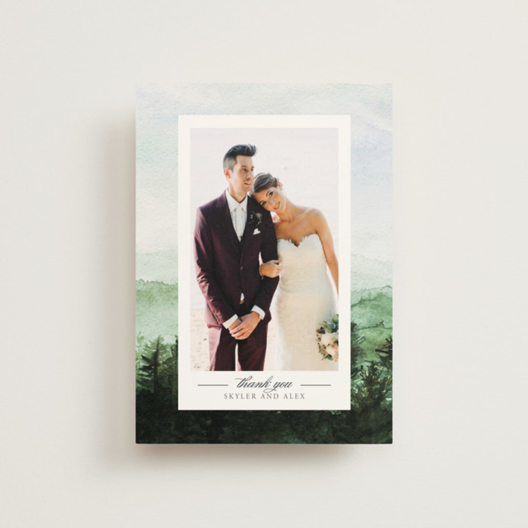 "mountain wedding" - Wedding Thank You Postcards in Summer by Anastasia Makarova - Front