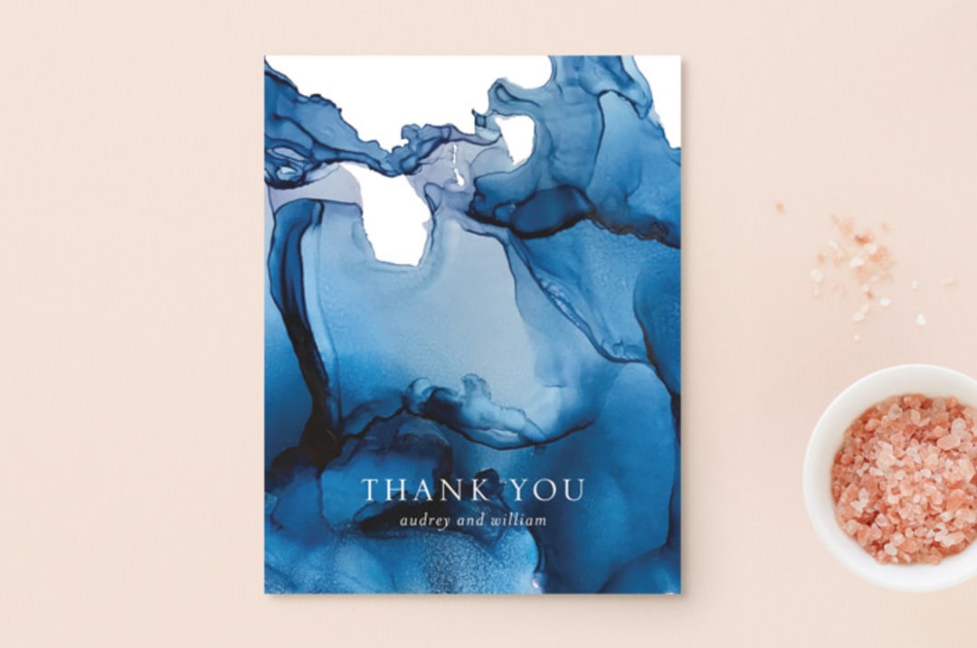 "blue tides" - Wedding Thank You Postcards in Sea Blue by Erin Deegan - Front