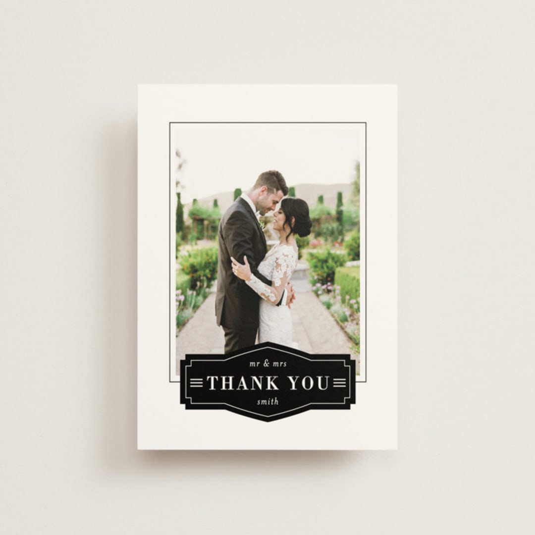 "Helena" - Wedding Thank You Postcards in Quartz by 2birdstone - Front